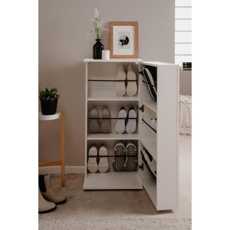 Scarpiera - Finori - Satos - Bianco - 12 Coppie - 100 x 110 x 34 cm