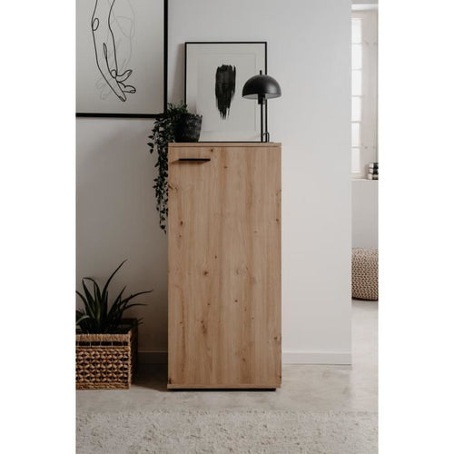 Scarpiera Satos - Rovere Artisan - 100 x 110 x 34 cm - Capacità 12 paia