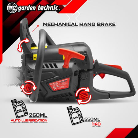 Motosega a benzina da 58 cc - 51,5 cm Oregon Guide - Elem Garden