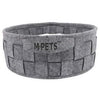 Cestino - M PETS - Feltro riciclato ECO - 40 x 40 x 15 cm - Comodo - Cuscino morbido - Maniglie integrate