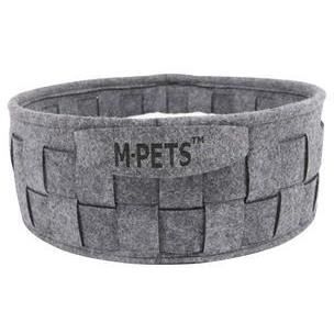 Cestino - M PETS - Feltro riciclato ECO - 40 x 40 x 15 cm - Comodo - Cuscino morbido - Maniglie integrate
