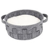Cestino - M PETS - Feltro riciclato ECO - 40 x 40 x 15 cm - Comodo - Cuscino morbido - Maniglie integrate