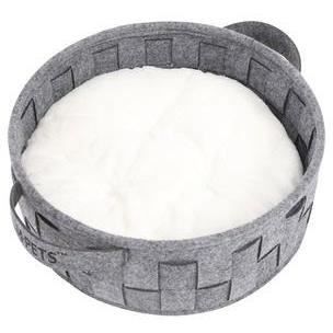 Cestino - M PETS - Feltro riciclato ECO - 40 x 40 x 15 cm - Comodo - Cuscino morbido - Maniglie integrate
