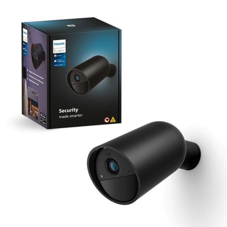 Telecamera wireless Philips Hue Secure - HD 1080P - Per interni ed esterni - Controllo con un'unica app - Nero