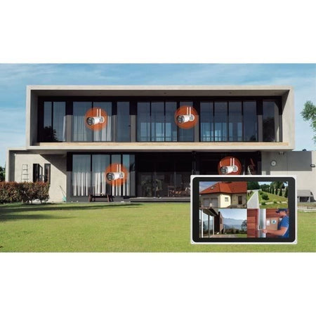 Kit 2 telecamere Wi-Fi + schermo NVR - LINK2HOME - 3MP, rilevamento intelligente, schermo LCD 10.1