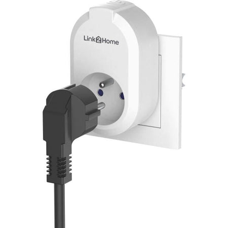 Set di 2 prese collegate - LINK2HOME - 230 V - Bianco