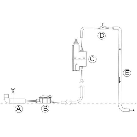 Pompa di sollevamento condensa - SFA - Sanicondens Clim Pack S - Scivolo bianco - Kit di installazione completo - 21 dBA