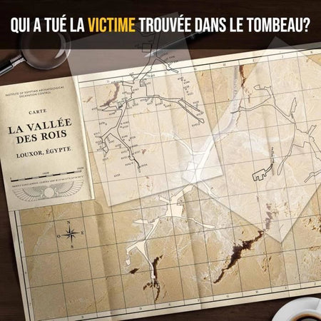 Criminal Files - Mistero nella Valle dei Re - Macabra scoperta in una tomba faraonica - Gioco da tavolo Escape Game