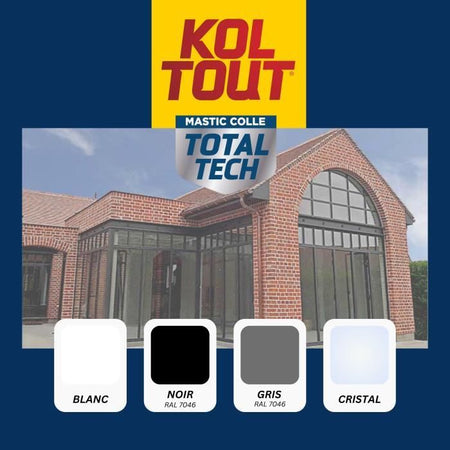 Adesivo di fissaggio e sigillatura - CYANOLIT - Total tech - Crystal - Cartuccia da 290 ml - Trasparente - Multimateriale e flessibile