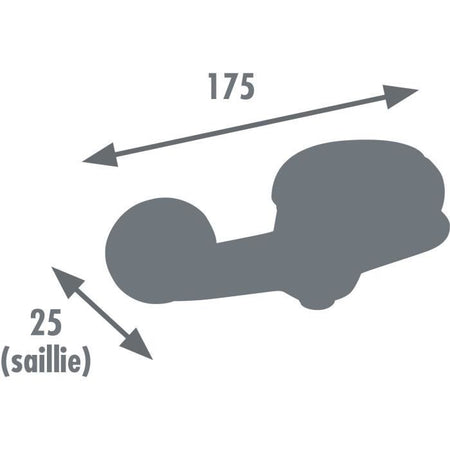 Miscelatore doccia - EDOUARD ROUSSEAU - Jocker - Design semplice - Maniglia sottile in metallo - Cartuccia in ceramica  35 mm - Cromo