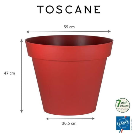 Turno Pot 60cm rosso rubino