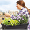 EDA Area vegetale con tavolo City Veg & Table - 73 x 38,5 x H 68 cm - 57 L - grigio antracite