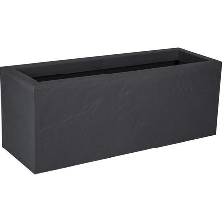 Eda Jardiniere Volcania'up 57 L - Imition Stone Decor - 79,5 x 29,5 x 29,5 cm - Grigio antracite