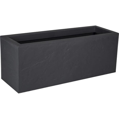 Eda Jardiniere Volcania'up 57 L - Imition Stone Decor - 79,5 x 29,5 x 29,5 cm - Grigio antracite