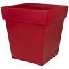 Vaso quadrato EDA Tuscany - 50 cm - 87 L - Rosso