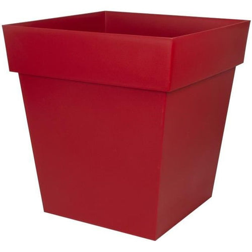 Vaso quadrato EDA Tuscany - 50 cm - 87 L - Rosso