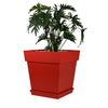 Vaso quadrato EDA Tuscany - 50 cm - 87 L - Rosso