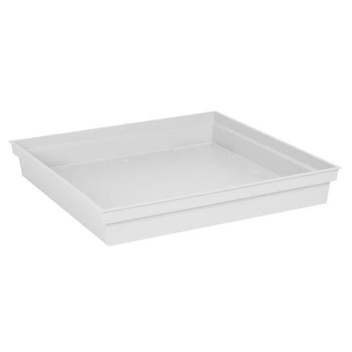 Sottovaso quadrato EDA Tuscany - 40 cm - Bianco
