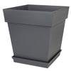 Sottovaso quadrato EDA Tuscany - 40 cm - Grigio antracite