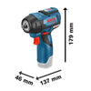 Avvitatore ad impulsi Bosch Professional GDS 12V-115 + 2 batterie 3,0Ah + L-BOXX - 06019E0103