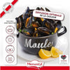Pentola per cozze - MENASTYL - 3645564 - Acciaio smaltato - Nero - 24 cm - Con scritta - Tutti i piani cottura, inclusa induzione