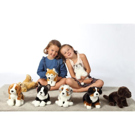 Peluche - Gipsy Toys - Cane seduto - 25 cm - Pastore australiano
