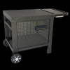 Carrello COOK'IN GARDEN REVA 110 PREMIUM - 100% metallo - Piano di lavoro (L.108 x P.55 cm) - 1 ripiano basso, 1 gonna, 1 alzatina