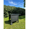 Carrello COOK'IN GARDEN REVA 110 PREMIUM - 100% metallo - Piano di lavoro (L.108 x P.55 cm) - 1 ripiano basso, 1 gonna, 1 alzatina