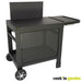 Carrello COOK'IN GARDEN REVA 110 PREMIUM - 100% metallo - Piano di lavoro (L.108 x P.55 cm) - 1 ripiano basso, 1 gonna, 1 alzatina