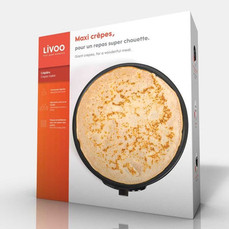 LIVOO DOP196 Crepiere 30cm 1000W - Nero