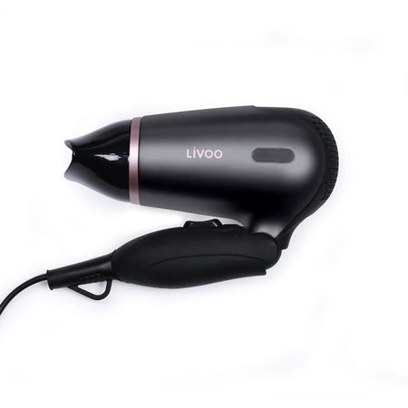 LIVOO DOS175 - Asciugacapelli da viaggio - 2 velocità - Bi-voltaggio: 120/230 Volt - Manico ergonomico pieghevole