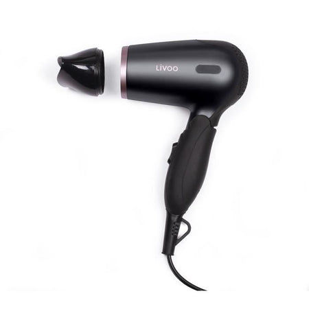LIVOO DOS175 - Asciugacapelli da viaggio - 2 velocità - Bi-voltaggio: 120/230 Volt - Manico ergonomico pieghevole