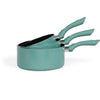 Set 3 pentole - LIVOO - MEN125VS - Rivestimento antiaderente in alluminio - 16 - 18 - 20 cm - Spessore 2,5 mm - Manico 16 cm