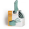 Set 3 pentole - LIVOO - MEN125VS - Rivestimento antiaderente in alluminio - 16 - 18 - 20 cm - Spessore 2,5 mm - Manico 16 cm