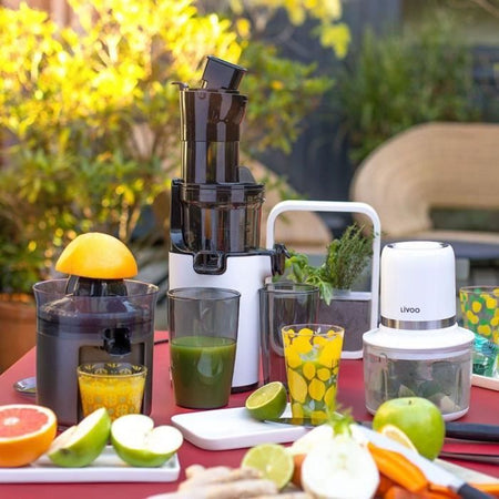 Tritatutto elettrico a batteria - LIVOO - 200 W - 2 velocità - 1,2 L - 4 lame in acciaio - Bianco