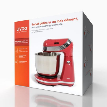 Robot da pasticceria - LIVOO - DOP137RC - Rosso peperoncino