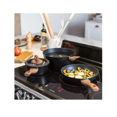 LIVOO Feel good moments - Set di pentole da 5 pezzi - Nero - MZP147