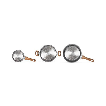 LIVOO Feel good moments - Set di pentole da 5 pezzi - Nero - MZP147