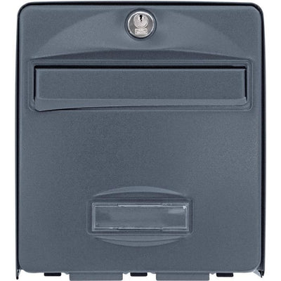 Cassetta postale BURG WACHTER BALTHAZAR MINI a 1 porta - Montaggio a parete - Acciaio zincato - Apertura totale - Antracite - Prodotto in Francia