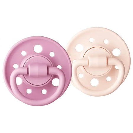 Ciuccio Dodie Gaia +0m in gomma rotonda rosa - Confezione da 2