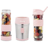 Mini frullatore - SMOO12 - 300 W - 570 mL - Rosa pastello - 2 bottiglie d'acqua incluse