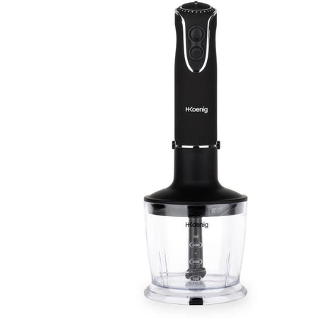 Frullatore ad immersione 3 in 1 - H.Koenig - MIX75 - 850 W - 5 velocità + Turbo - Lame in acciaio inox - Accessori inclusi