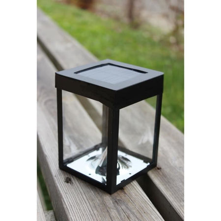 Mini portacandele solare da tavolo - Pareti in vetro - Nero