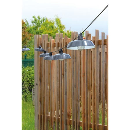 Ghirlanda solare - Rio Vintage - 7,50 m - Grigio