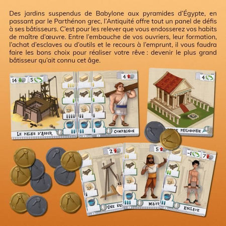 Gioco di società - Asmodee - The Builders: Antiquity - Diventa il primo costruttore del regno