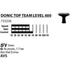 Racchetta da ping pong - SCHILDKRT - TOP TEAMS 600 AVS, manico