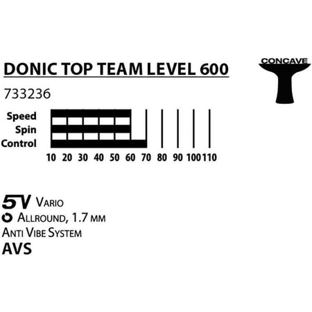 Racchetta da ping pong - SCHILDKRT - TOP TEAMS 600 AVS, manico