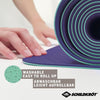 Tappetino yoga Schildkrt Fitness Bicolor 180 x 61 cm - senza PVC - antiscivolo - blu navy/menta