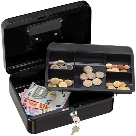 Portamonete - BURG WACHTER - Money 5025 Nero - Apertura con chiave, acciaio nero