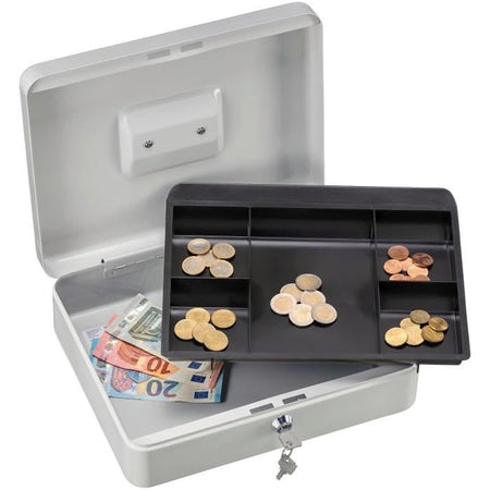 Portamonete - BURG WACHTER - Money 5030 Grigio Chiaro - Apertura con chiave, acciaio grigio chiaro